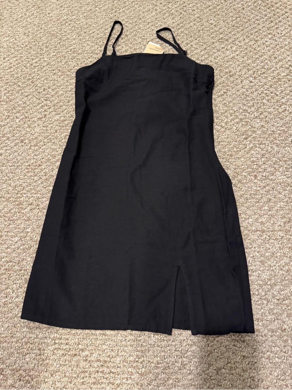 ONLY Classic Black Slip Dress with Side Slit NWT